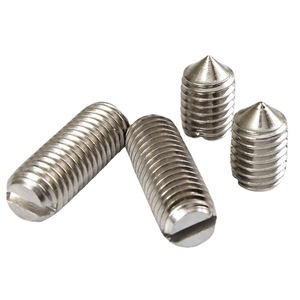 Wanqian Fasteners 304 Stainless Steel Slotted Headless Set Screws M2 M3 M4 M5 M6 M8 M10 Metric Standard Thread Flat Head - Product Image 1