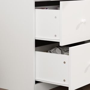 <span class=keywords><strong>Cassettiera</strong></span> Bianca a 5 Cassetti con <span class=keywords><strong>Fasciatoio</strong></span> e Mobile Contenitore, Design Lineare, per Soggiorno - Product Image 2