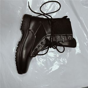 DF1103 -2 Botas de entrenamiento para guardias de seguridad, nueva versión, microfibra negra, sin logo, venta al por mayor. - Product Image 4