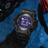Montre de plongée pour homme SMAEL 8050 de haute qualité, en plastique, avec alarme numérique, résistante à l'eau 50 bars, chronographe sportif, chronomètre