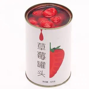 Top quality canned fruit canned strawberries tinned strawberry in syrup