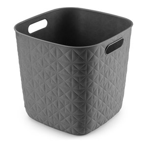 Panier en plastique recyclé Cube (28x28x27cm) SOFTEX Grigio K258710 - Product Image 1