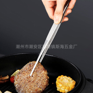 Pinzas para Barbacoa de Acero Inoxidable 304, Extendidas, Antideslizantes, Resistentes a Altas Temperaturas, Clips de Grado Alimenticio, para Autoservicio de Barbacoa - Product Image 4