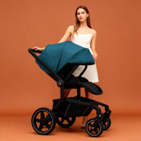 Poussette multifonctionnelle 4 en 1 pour bébé, pliable, légère, en aluminium, réversible, pour 0-3 ans, poussette de luxe pour bébé, vente en gros