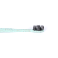 Brosse à dents manuelle en paille de blé à poils souples, écologique, avec logo personnalisé, pour adultes, vente en gros en vrac pour la maison