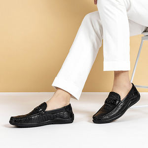 Zapatos de Cuero Casuales Modernos para Hombre, Diseño Oxford Nuevo con Característica Plana e Impermeable, Cierre sin Cordones para la Temporada de Otoño - Product Image 4