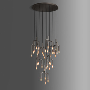 Nouveau Design Jonathan Browning Laiton Moderne <span class=keywords><strong>Rameau</strong></span> Lustre Circulaire Pour Le Salon - Product Image 3