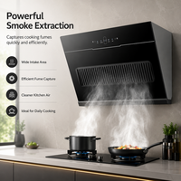 Hotte de cuisine murale en acier inoxydable avec interrupteur tactile, aspiration latérale et moteur en cuivre – Fournisseur de hottes de cuisine