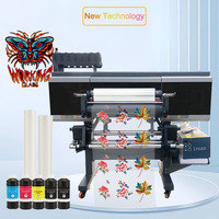 Imprimante d'autocollants de transfert industrielle 3 4 têtes I3200 I1600 F1080 60cm A1 Uv DTF pour l'impression de broderie 3D de logo en tissu