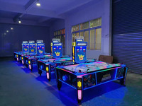Table de hockey sur air LED professionnelle robuste pour 2 joueurs, avec système de notation numérique et fonctionnement à monnayeur, pour centre de jeux pour adultes