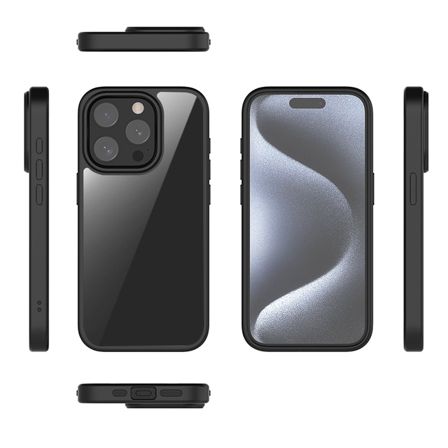 2025 Latest Brand Customized Premium TPU+PC Dust-proof Transparent Anti-Drop Phone Case for 17 16 15 14 13 Pro Max