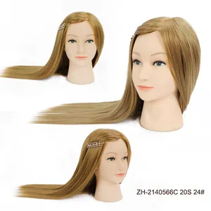 Rebecca hot sale synthetic braiding Hair salon Practice Hairdresser Training Mannequin Head Hair realistic mannequin heads