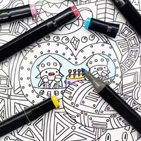 Ensemble de stylos marqueurs de croquis à double extrémité 60 80 168 couleurs personnalisées 1mm/6mm encre à base d'alcool d'artiste pour marqueurs d'art de dessin