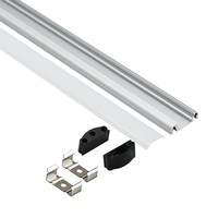 Profilé d'extrusion en alliage d'aluminium 6063-T5 carré LED 25*09mm pour bandes LED décoratives, service de découpe