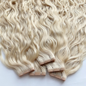 <span class=keywords><strong>Extensiones</strong></span> <span class=keywords><strong>de</strong></span> <span class=keywords><strong>Cabello</strong></span> Humano Remy 100% con Trama Ondulada y Perforaciones Sin Costuras, con Orificios Moldeados por Inyección, <span class=keywords><strong>de</strong></span> 14 a 24 Pulgadas para un Estilo Liso - Product Image 3