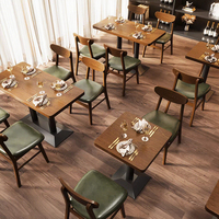 Ensemble de meubles de restaurant en bois pour café moderne, canapé, banquette, chaise et table pour hôtel et salon