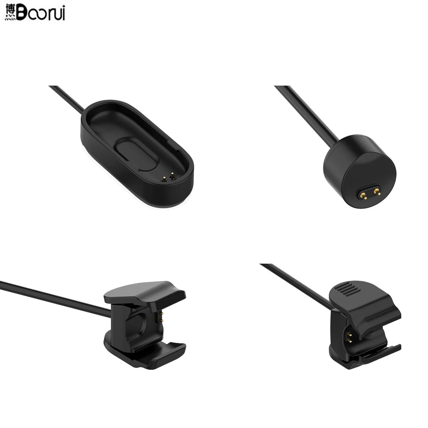 BOORUI Plastic mi band 4 charger cable USB charging clip for Xiaomi Mi band 4 5