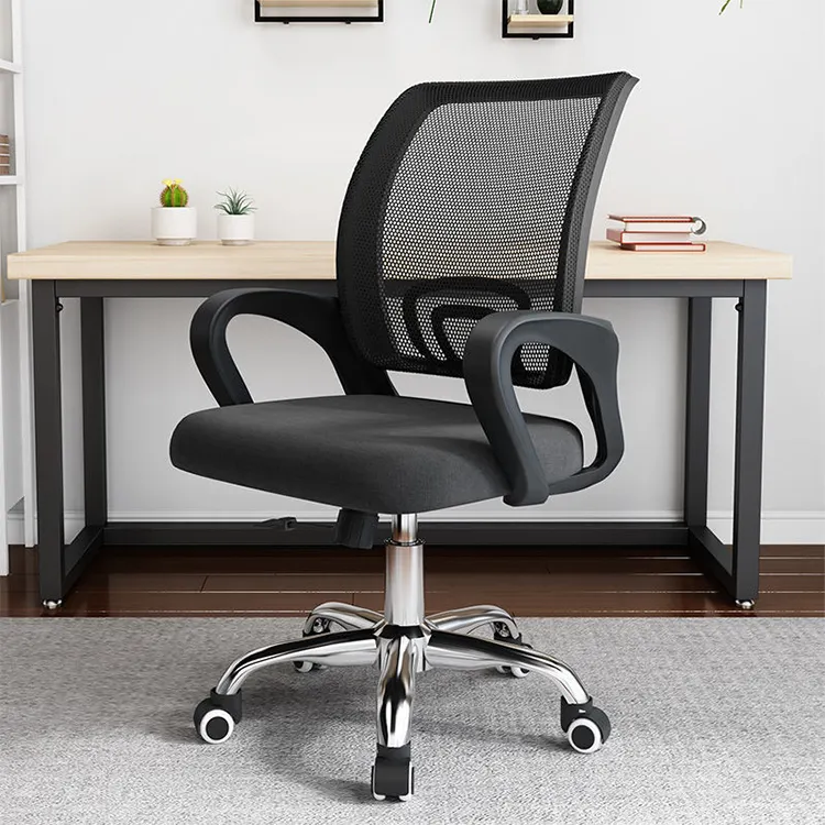 Hot SaleにLine Swivel Chair Price Black MidバックMesh Office Chair Computer Desk Chair