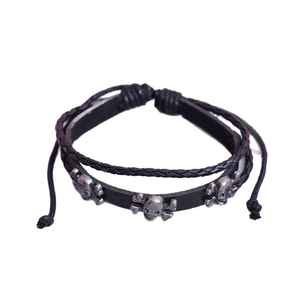Wholesale Vintage <b>Leather</b> <b>Bracelet</b> Multi Layer Braided Beaded Cowhide Jewelry <b>Bracelet</b> for Men Women - Product Image 3