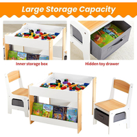 Ensemble de table et de chaise pour enfants 4 en 1 avec plateau amovible pour la salle de classe, la maison, la crèche, la salle de jeux