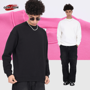 Sweat-shirt à col rond en polaire doublé avec logo imprimé personnalisé, style streetwear, couleur unie, coupe ample - Product Image 3