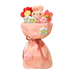 TS new arrival low moq different styles valentine plush bouquet flower plush valentines day gift