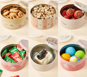 Boîte en métal ronde pour bonbons, avec motif de dessin animé en relief, capacité de 1,27 L, récipient de stockage alimentaire pour biscuits, gâteaux, flocons de neige, marque <span class=keywords><strong>TIMO</strong></span> - Product Image 4