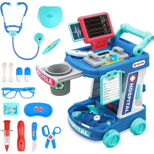 Doctor Toys Kits Pretend Play Kids Toys Doctor Trolley Play Set Role Play Game for Kids Girls Children Toys