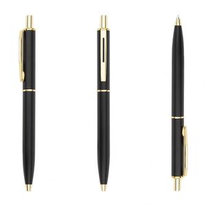 Stylo bille promotionnel en métal mat à action clic, avec pointe à bille uniforme et logo, idéal pour hôtels, hôpitaux et entreprises - Product Image 2