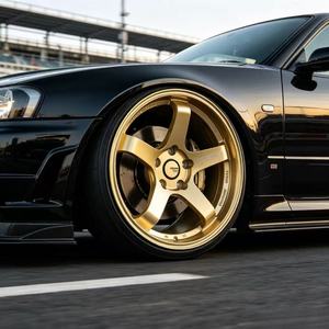 Jantes forgées GT Style 5 branches 15-22 pouces 5x100/112/114.3/120 Or pour Toyota GR86 Nissan Skyline BMW G20 Subaru WRX - Product Image 5