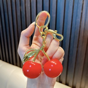Llavero de resina con diseño de cereza de dibujos animados, colgante para bolso, venta al por mayor, llavero de cristal, dijes para bolso de mujer, llavero de cereza de cristal - Product Image 6