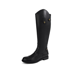 Botas de Equitación Clásicas de Caña Alta, Cuero Liso, Calzado Ecuestre Unisex - Product Image 6