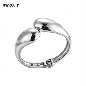Amy Amy Fashion <b>Cuff</b> <b>Bracelet</b> B1028 Stainless Steel Rhodium Plated Women's Trendy Jewelry Gift - Product Image 3