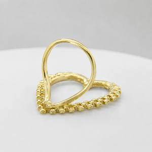 Anillo de Oro de 14k con Diseño Clásico Nugget, Marco de Corazón Estilo Rollie, Anillo Hip Hop para Mujer, Regalo de Aniversario o Fiesta - Product Image 2