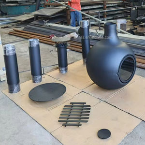 <span class=keywords><strong>Puerta</strong></span> de acristalamiento cerrada esfera diseñador interior montado en el techo moderno único flotante giratorio <span class=keywords><strong>chimenea</strong></span> de acero - Product Image 1