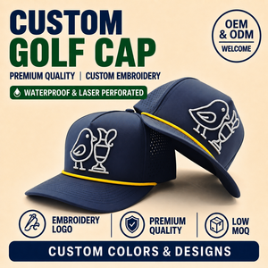 Custom Golf Cap 5-Panel Adjustable Embroidery Logo Waterproof Breathable Mesh Baseball <b>Hat</b> Unisex Adult Spring <b>Summer</b> - Product Image 1