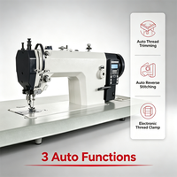Machine à coudre à pied transporteur, à triple alimentation, informatisée à entraînement direct pour la confection de housses de siège auto, de canapés et de cuir en usine