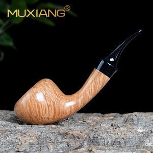MUXIANG Briar Wood Pipe Free Style Smooth Apple Shape 3mm Tobacco Pipe For Smoking - Product Image 1