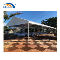 LP Outdoors Tente de réception extérieure en aluminium 10x30m avec structure en aluminium et toile en PVC blanche imperméable pour 200-300 personnes