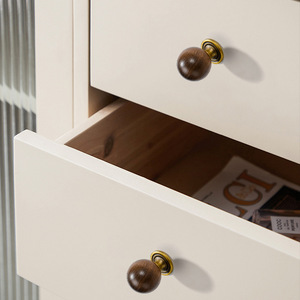 Giá Rẻ Rắn Gỗ Óc Chó Và Đồng Nhỏ Bóng Tủ <span class=keywords><strong>Knobs</strong></span> Tủ Quần Áo Bằng Gỗ Ngăn Kéo Đồ Nội Thất Phần Cứng Tay Nắm Cửa - Product Image 4