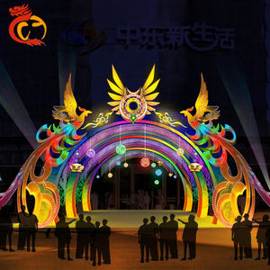 Al aire libre Festival de Año Nuevo Chino tela de seda linterna decoración para la venta - Product Image 3