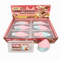 Jouet Squishy en Forme de Crème Glacée Croustillante, Coque en Cire, Pâte à Modeler Squishy ASMR, Anti-Stress Croustillant, Sans Rebond, Vente en Gros