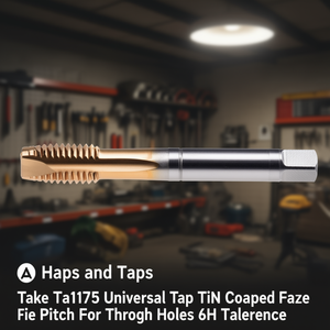 Ttake Ta1175 Universal <b>Tap</b> TiN Coated Fine Pitch For Through Holes 6H Tolerance - Product Image 3