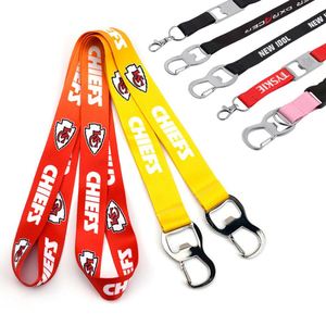 Beer Lanyards <b>Keychain</b> With Custom Logo Sublimation Printing Neck Strap Bottle Opener Lanyard for Promotion /Events - Product Image 1