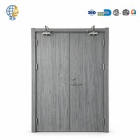 Porte en bois ignifugée 60/90/120 min, intérieure, à âme pleine, finition HPL, double battant, pour hôtel, bureau, bâtiment commercial