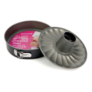 Moule à donuts en acier inoxydable antiadhésif Happy Hour 26 cm avec bande d'ouverture et 2 bases, pour utilisation au four - Product Image 3