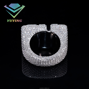 แหวนมอสซาไนต์ VVS แบบสั่งทำ เงินแท้ 925 ชุบทอง 18K ผ่านการทดสอบเพชร พร้อมใบรับรอง GRA เครื่องประดับฮิปฮอปสำหรับแร็ปเปอร์ ของขวัญ - Product Image 5