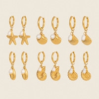 Boucles d'oreilles pendantes Gaovo Beach Chic en perles, plaqué or 18 carats, acier inoxydable léger, bijoux d'oreille tendance pour femme, idéales pour les vacances