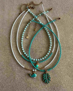 Collier tendance en gros avec perles, pendentif en cristal, motif géométrique bohème, agate, cadeau religieux pour femme - Product Image 2