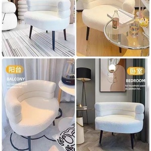 Poltrona relax per soggiorno, sedia da trucco per camera da letto, con applicazione multiuso per appartamento, casa, ufficio, sedie da interno in <span class=keywords><strong>pile</strong></span>. - Product Image 5